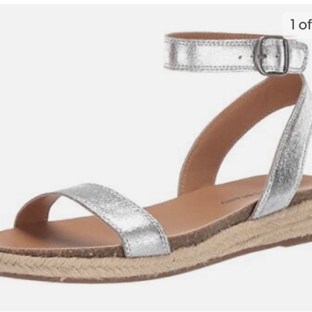 Lucky Brand Silver Garston espadrille/sandals Sz:5.5